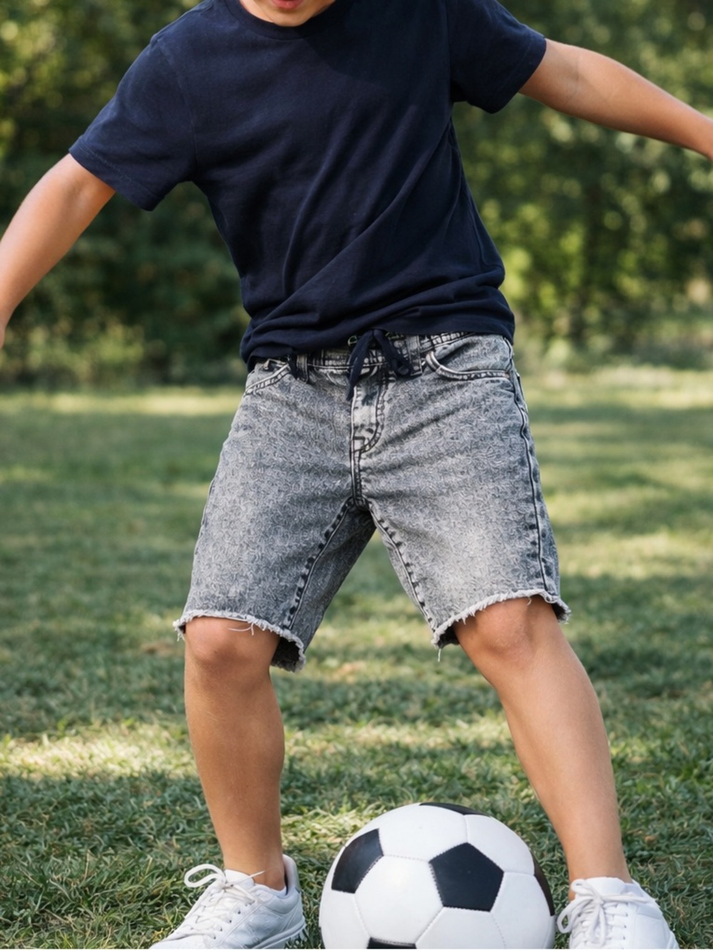 Gap Kids- Boys Gray Denim Pull On Shorts size 12